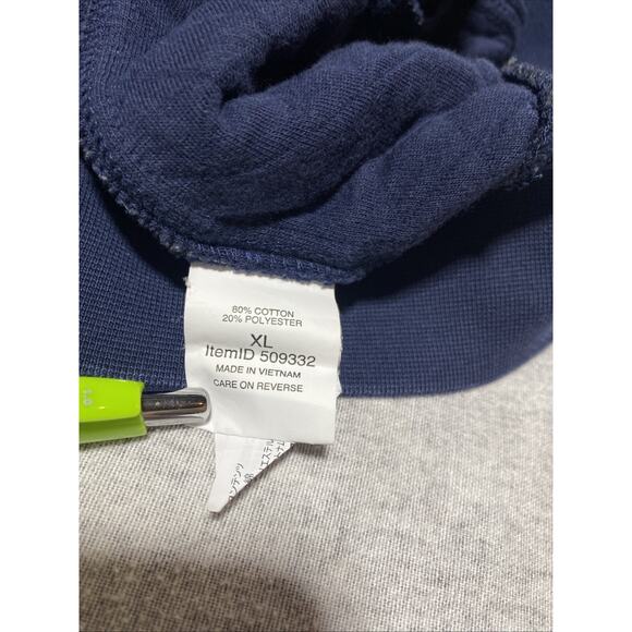 LL Bean Pullover Mens Extra Large Blue Quilted Quarter 1/4 Snap Active Outdoors - Picture 5 of 8